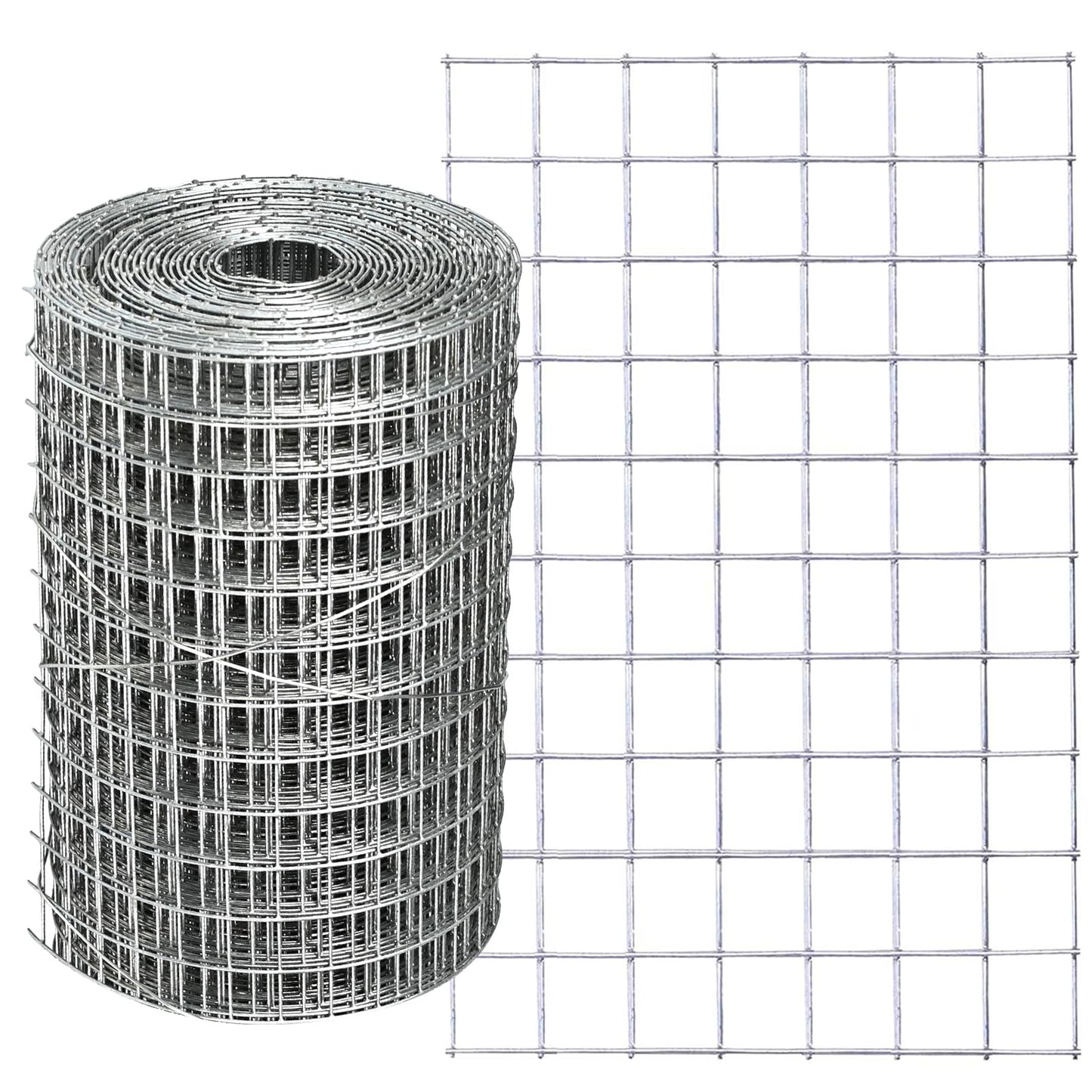 Hardware Cloth 4'' x 20' 1/2 in Galvanized Wire Mesh Roll (19 GA) Chicken Wire Fence Roll for Chicken Pen/coop Fences, Screen mesh, Rabbit/Snake Fences, Poultry enclosures, Handicraft Making, etc.