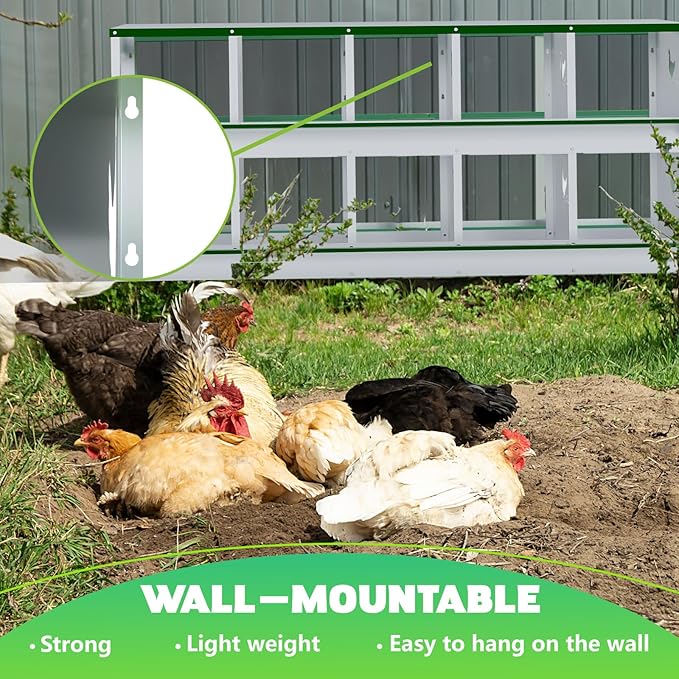 Chicken Nesting Boxes, 10 Hole Nesting Box for Laying Eggs, Heavy Duty Metal Nest Boxes for Chicken and Poultry to Collect Eggs, Chicken Laying Boxes Hens Chicken Coop Box