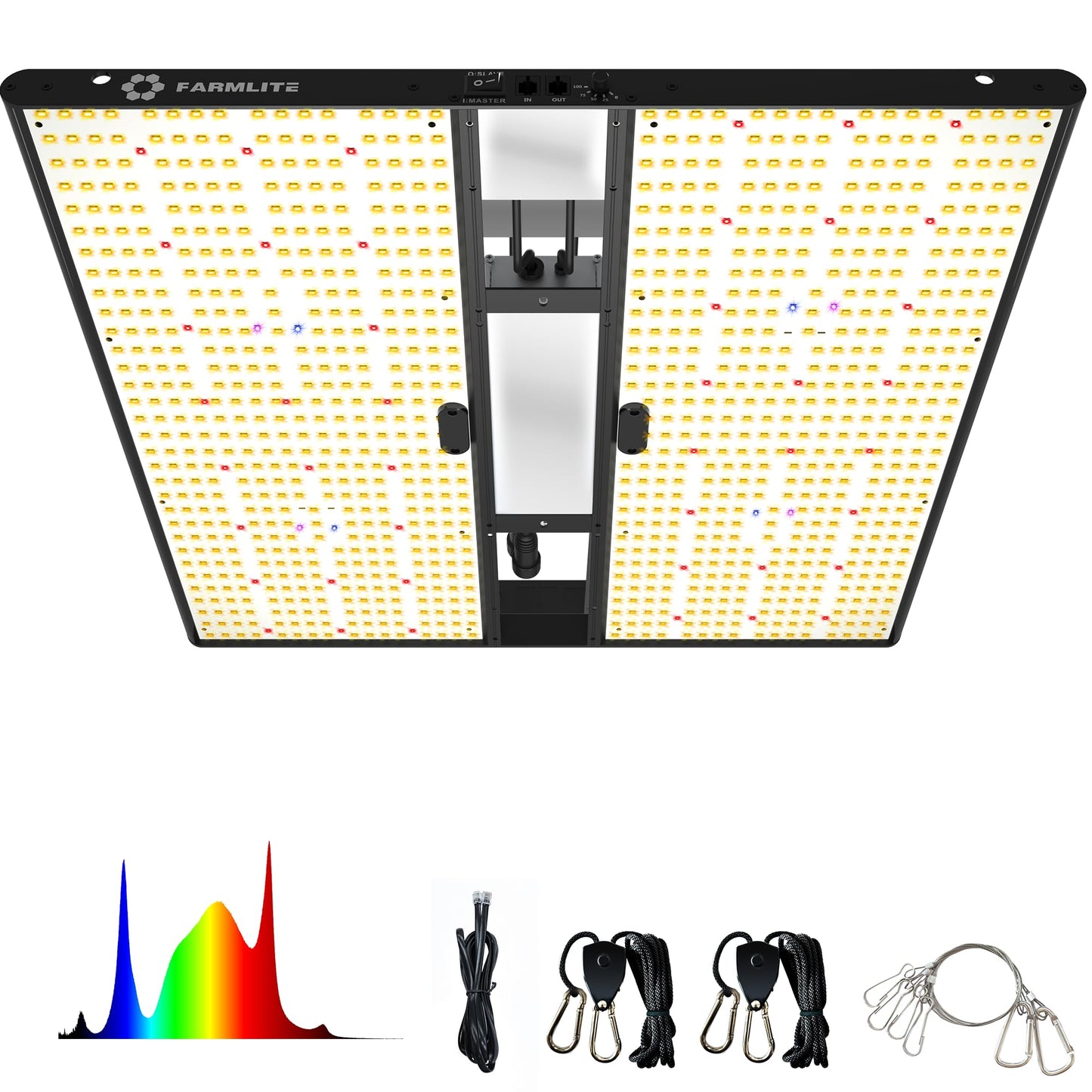FARMLITE Grow Light for Indoor Plants Quantum Board Grow Light Full Spectrum Led Grow Lights Growing Lamp Daisy Chain Dimmable (300Watts)