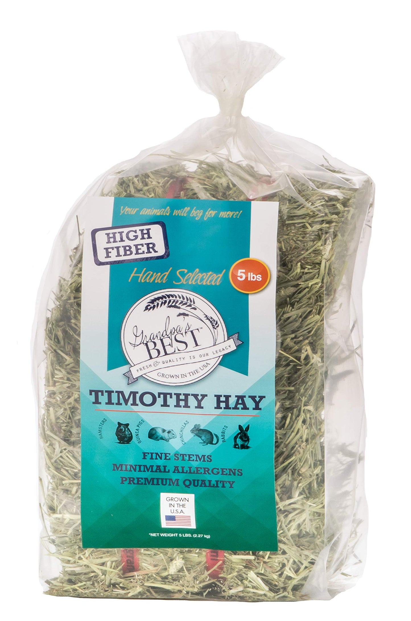 Grandpa's Best Timothy Hay Bale, 5lbs