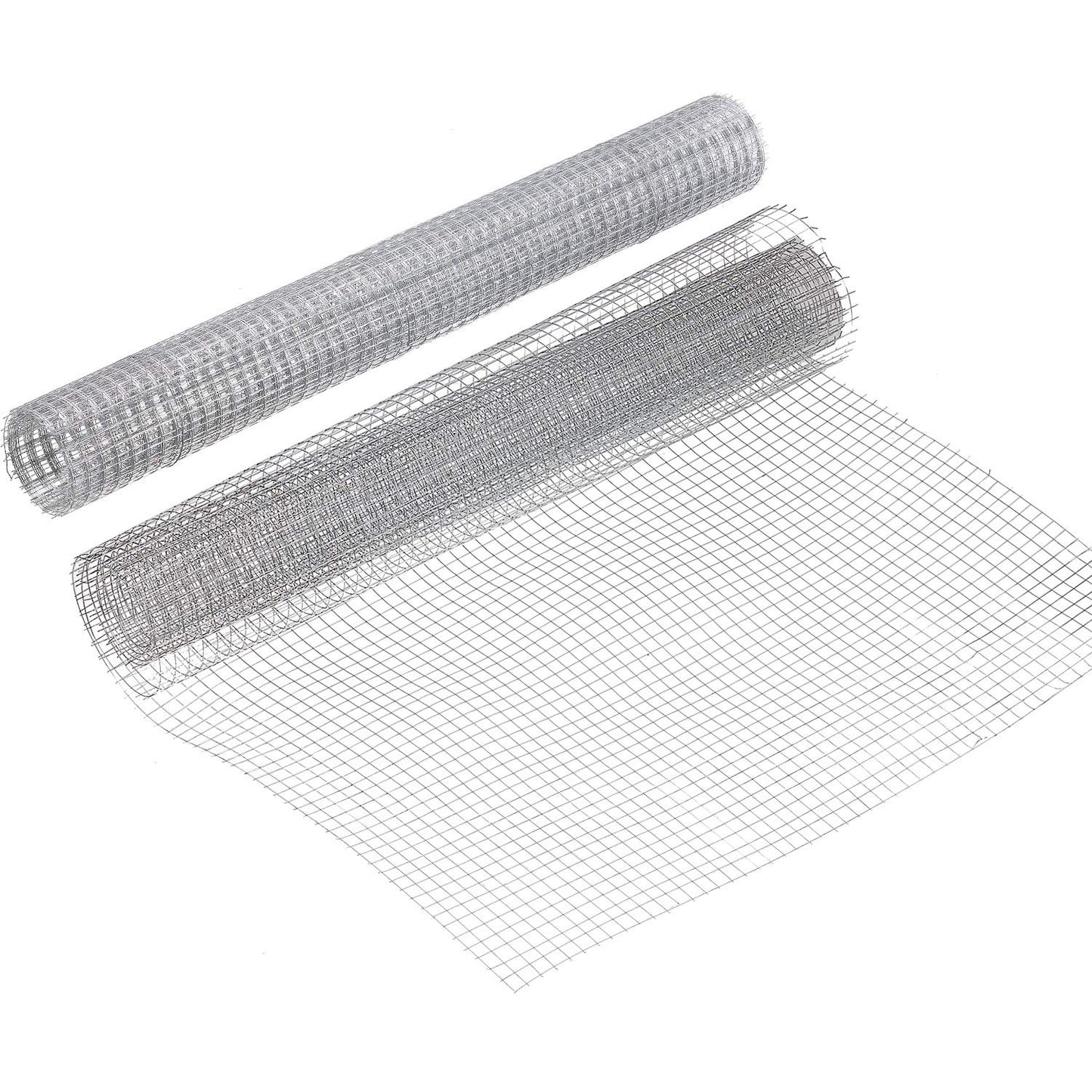 SATINIOR 2 Sheets 13.7 x 40 Inches Chicken Wire Fence Wire Mesh Roll Hardware Cloth Small Galvanized Welded Metal Cage Fence for Crafting Coop Rabbit Snake Poultry Enclosure