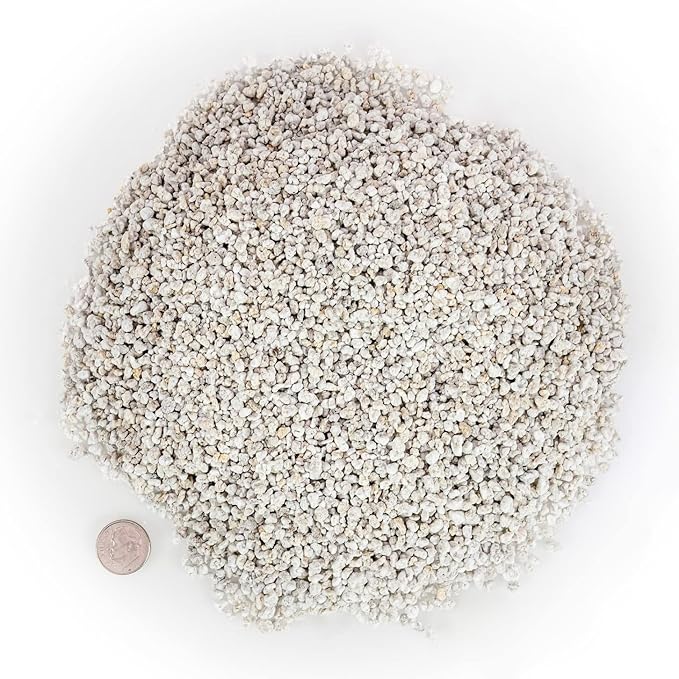 Gardenera Organic Perlite — Medium/Fine Grade (5qt) Horticultural Soil Amendment for Indoor & Outdoor Container Plants for Drainage Management and Enhanced Growth
