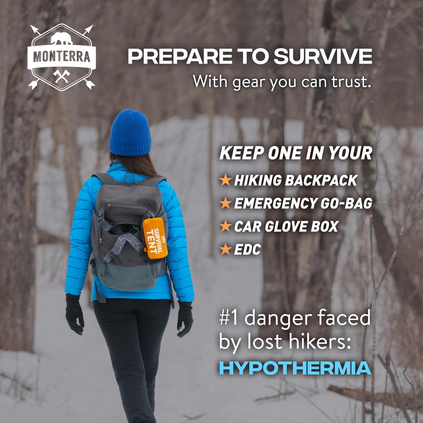 Emergency Tent, 2 Person Survival Shelter, Thermal Mylar, Waterproof, Outdoor Camping Gear and Equipment, Survival Kits, Compact Bivvy Tarp, Includes Paracord and Accessories.
