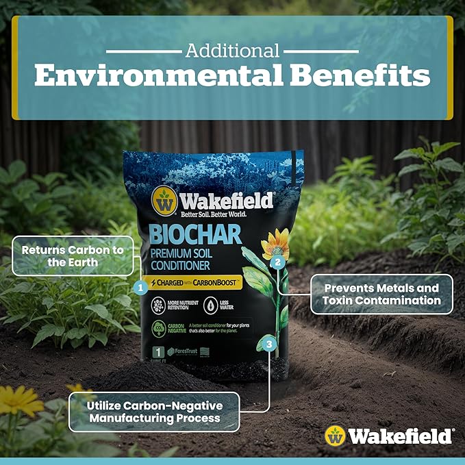 Wakefield Premium Indoor Potting Soil - Professional Biochar & Probiotics with CarbonBoost Technology - Ultimate Organic Potting Mix for Indoor & Outdoor Plants, Succulents & House Plants -1Cuft
