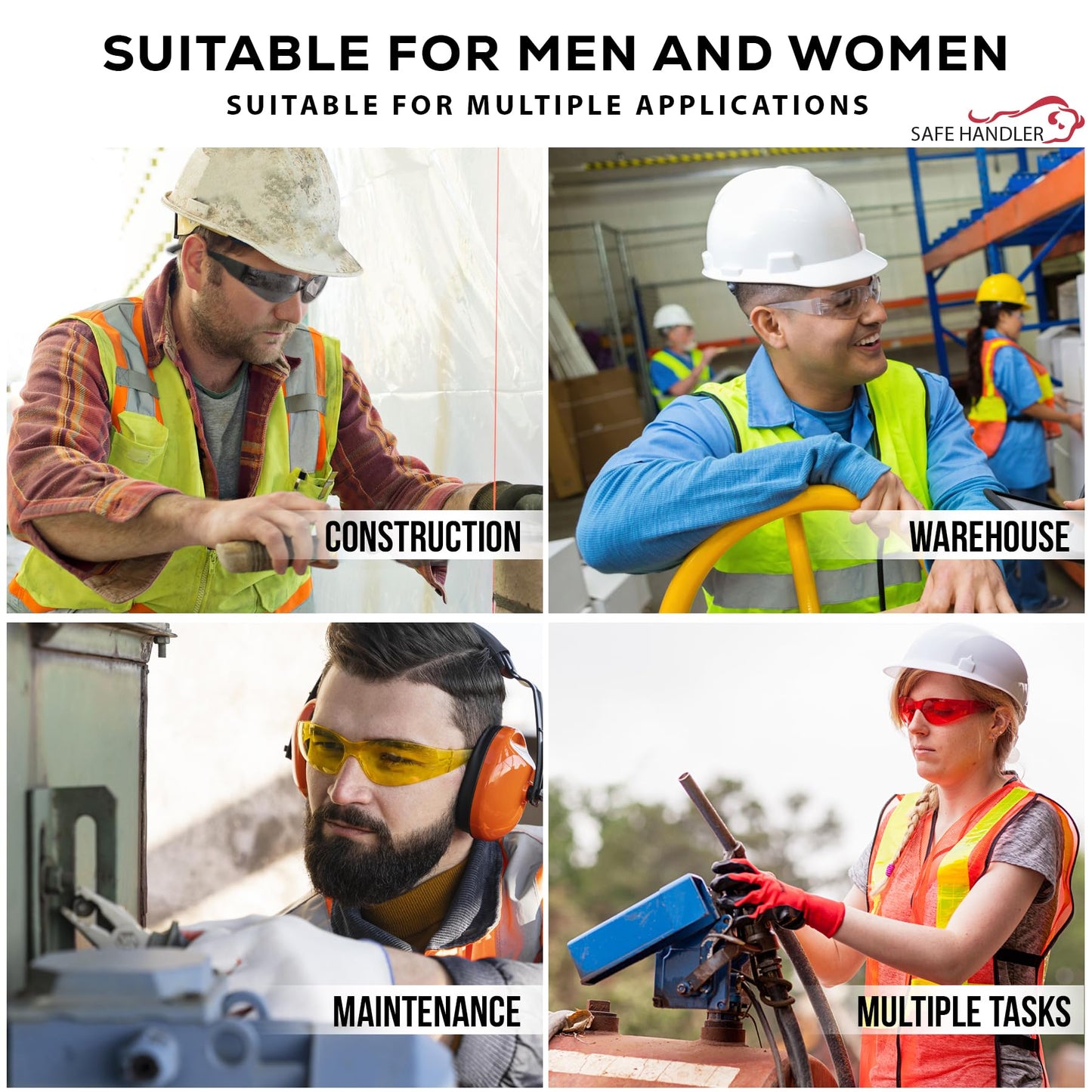 SAFE HANDLER Hyline Anti-Fog Full Color Safety Glasses Variety 144 Pack, Impact Resistant, Polycarbonate, Anti-Scratch