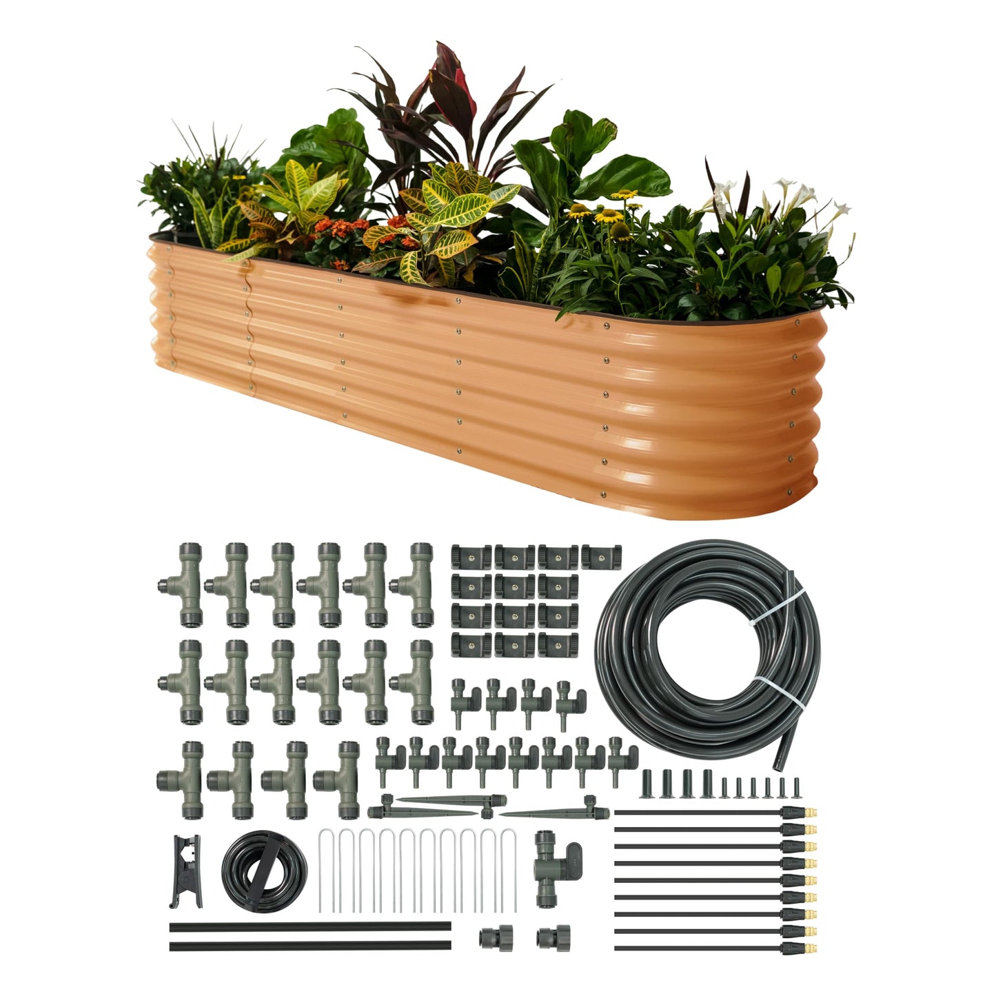 Vego garden Raised Garden Bed Kits with Garden Irrigation Kit