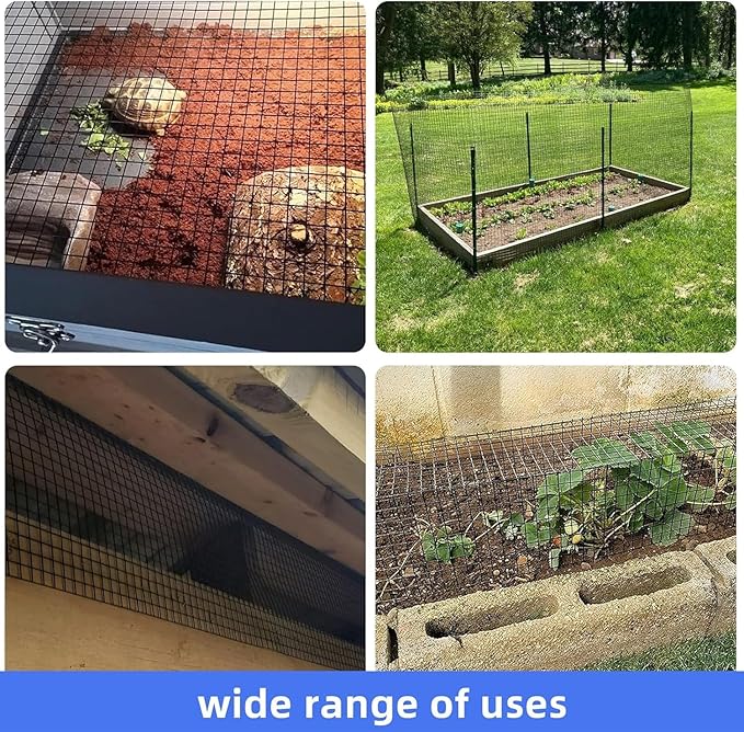 Hardware Cloth 1/2 inch 36 x 100 ft, 19 Gauge Galvanized Chicken Wire Mesh Roll, Rabbit Hutches, Chicken Coops, Tree Guard, Wire Fence Roll, Hardware Mesh