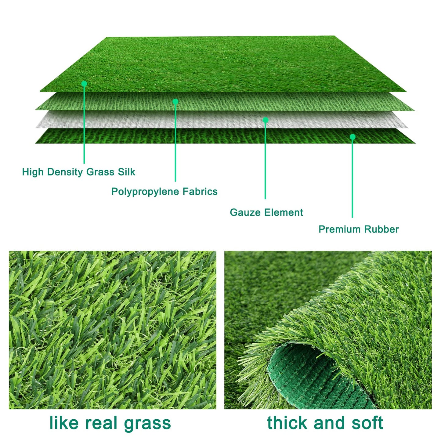 DenForste 8 Pack Chicken Nesting Box Pads - Washable Artificial Grass Nesting Pads - Chicken Nesting Pads for Chicken Coop and Pet Garden Lawn Indoor Outdoor 12"×12"×1"