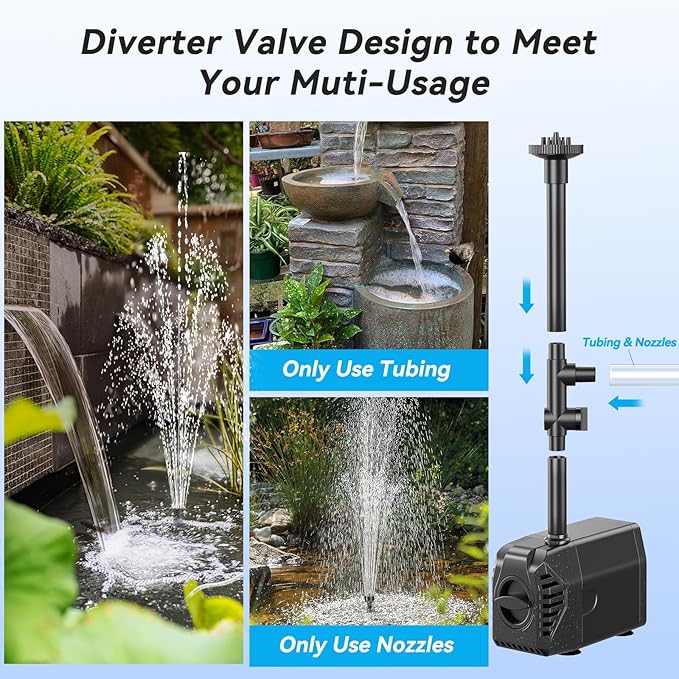 POPOSOAP 25W Solar Pond Filter with Water Pump, Solar Pond Filter Box Water Flow Adjustable, Pond Filter with PVC Tubing for Outdoor Ponds Fish Tank Pool Garden Water Feature Waterfall