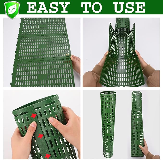 YGAOHF 7 Pack Tree Trunk Protector Guard, Expandable Tree Wraps to Protect Bark, Heavy Duty Tree Protectors from Deer, Tree Guards Trunk Protecter Trimmers, Mowers, Animals Saplings Fruit Trees