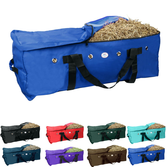 Majestic Ally 1200 D Nylon Fabric Large 44” x 20” x 16” and Extra Large 52" x 27" x21" Heavy-Duty Hay Bale Storage Bag (Royal Blue, X-Large)