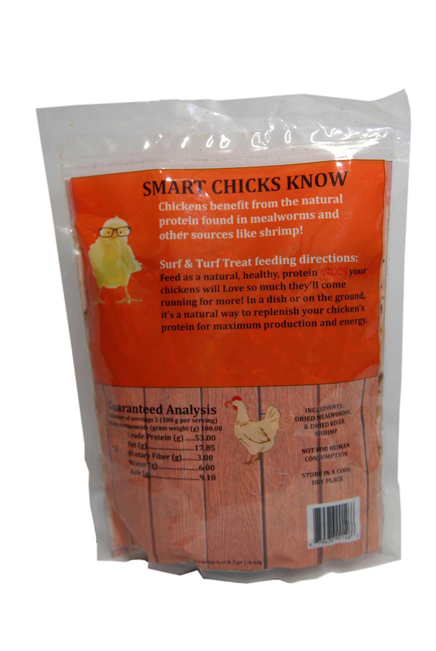 LITTLE FARMER PRODUCTS Surf & Turf | Dried River Shrimp & Mealworm Chicken Treat Premium Poultry Mix | 1 lb