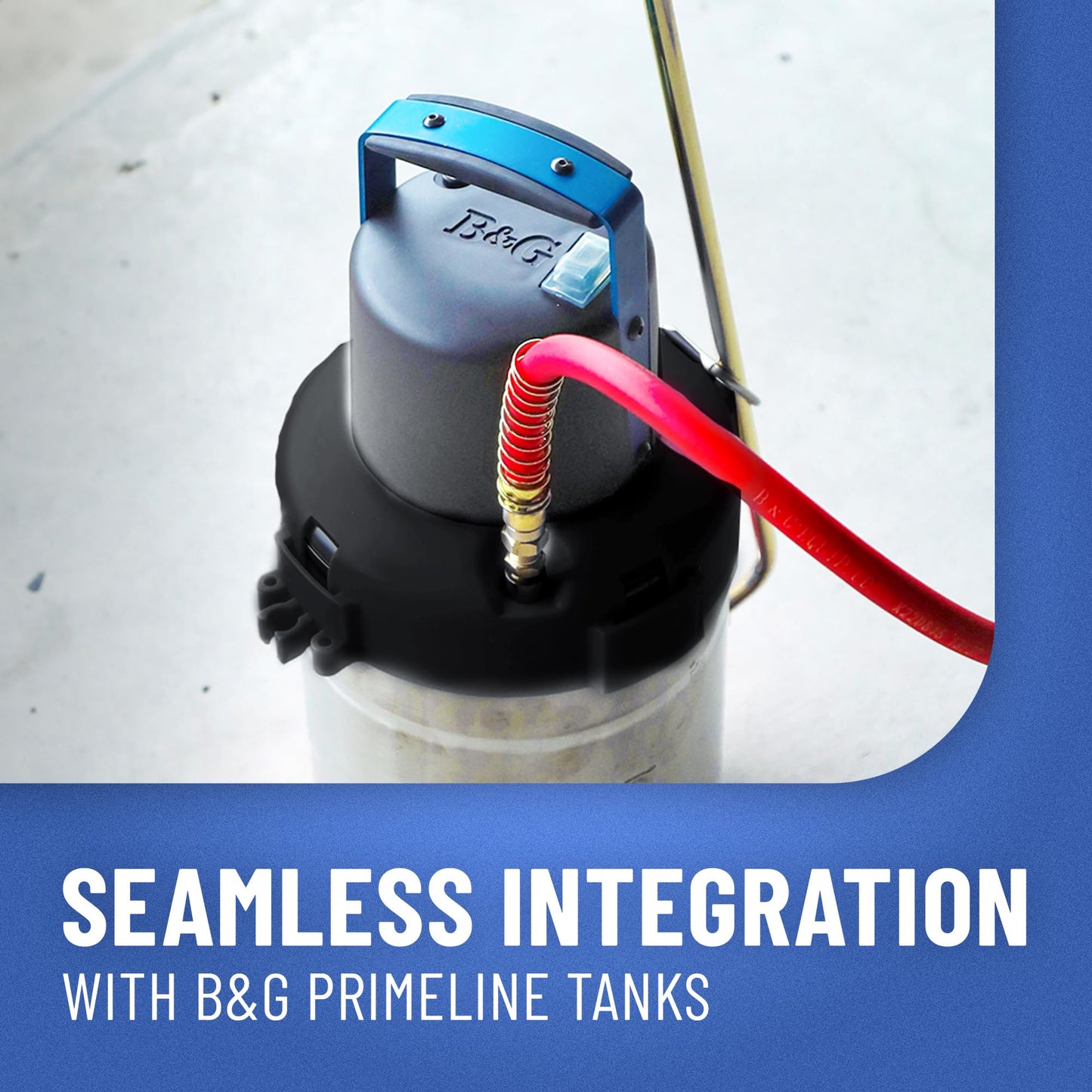 B&G - Pressurizing Tank Top (PTT) (22046000) - Battery-Powered Pump Upgrade for Primeline Sprayers - No Pumping, Consistent Spray – Lasts up to 4 Hours - Rechargeable, Includes Car Charging Adapter