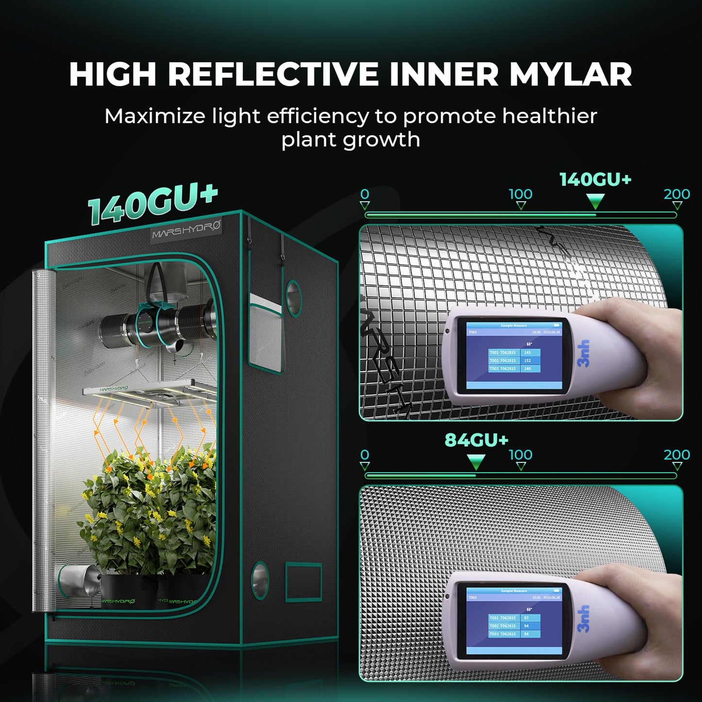 MARS HYDRO 2.3x2.3 Grow Tent (27"x27"x63") & 2 Buckets 5 Gallon DWC Hydroponics Grow System Combo Kit, Indoor Plant Growing Set, Maximizes Plant Yield in Hydroponics or Indoor Gardening