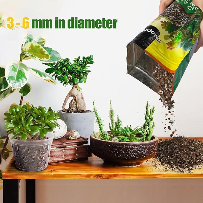 Succulent & Cactus Soil Potting Mix 2qt, Natural Organic Potting Mix for Cactus, Succulent, Palm, and Citrus Grown in Containers Indoors and Outdoors