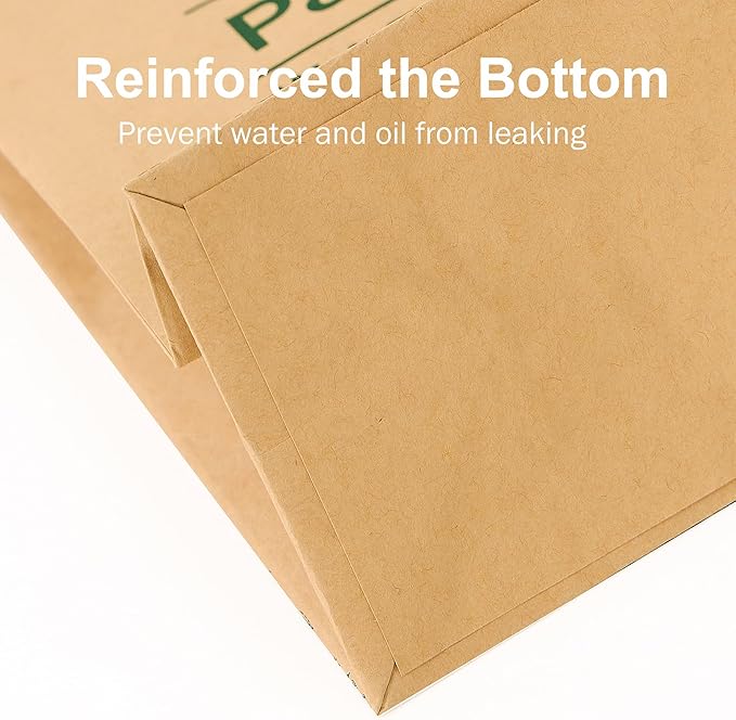 Compostable Paper Bag Leakproof Kitchen Food Waste Bag 30 Bags Waterproof Bin Liner with BPI Certified