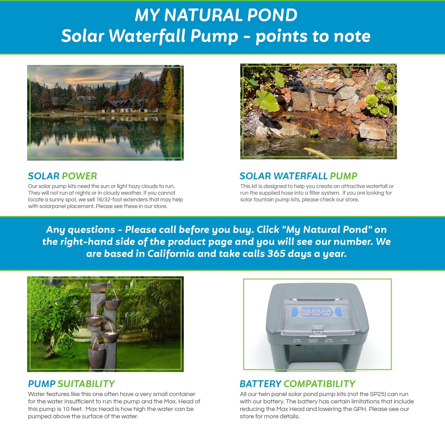 MNP Powerful Submersible Solar Powered Pond Pump Kit with Panels and Hose. No Battery. Advanced design. (100 Watts)