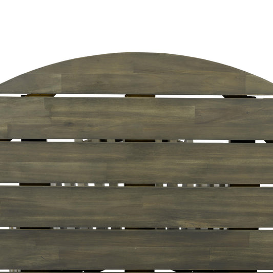 Christopher Knight Home Briar Farmhouse Acacia Wood Round Dining Table, Patio Dining Room Table with Unique Wooden Base for Backyard/Garden, Slatted Design Outdoor Dining Table, Light Teak