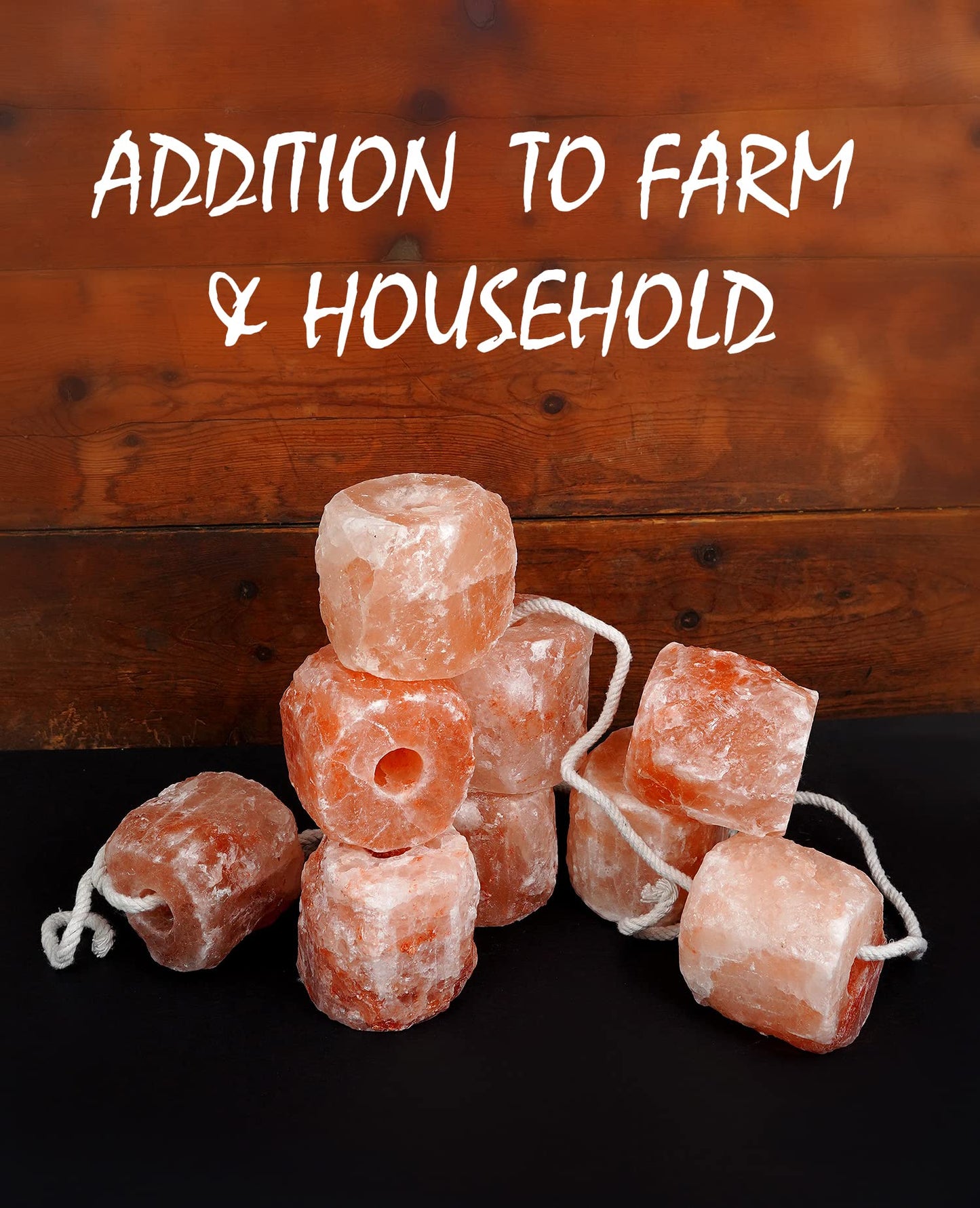 Himalaid Himalayan Pink Salt Lick (2.5 LBS Pack of 9) - 100% Pure & Natural Feed Salt Block | Natural Minerals and Trace Elements, for Livestock and Wildlife Animals