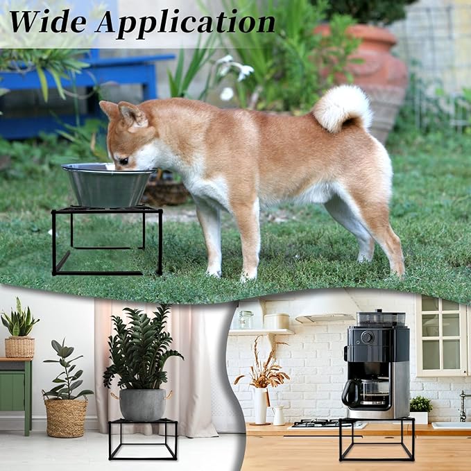 4Pcs Metal Stand for Chicken Feeder Waterer Heavy Duty Chicken Water Feeder Stand Holder with 4 Legs Iron Chicken Waterer Bucket Barrel Stand Rectangular Support Rack for Coop Poultry Indoor Outdoor