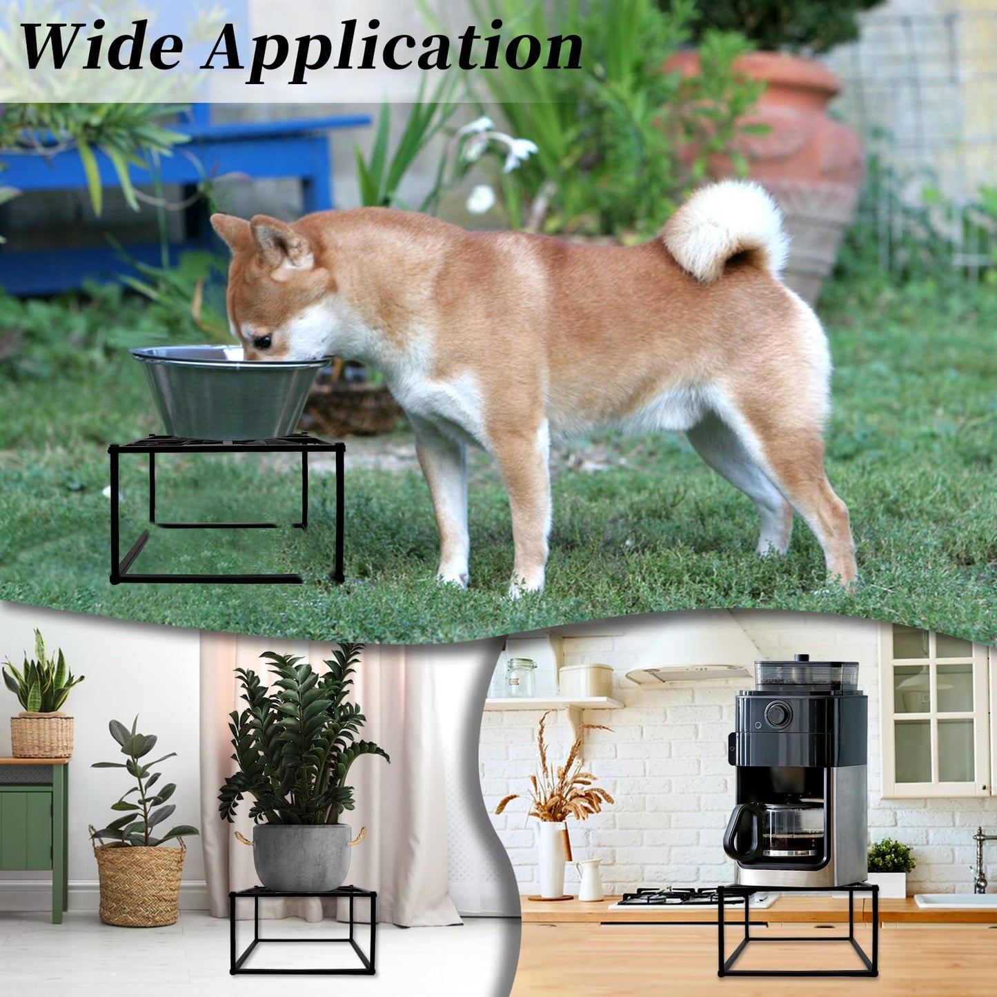 2Pcs Metal Stand for Chicken Feeder Waterer Heavy Duty Chicken Water Feeder Stand Holder with 4 Legs Iron Chicken Waterer Bucket Barrel Stand Rectangular Support Rack for Coop Poultry Indoor Outdoor