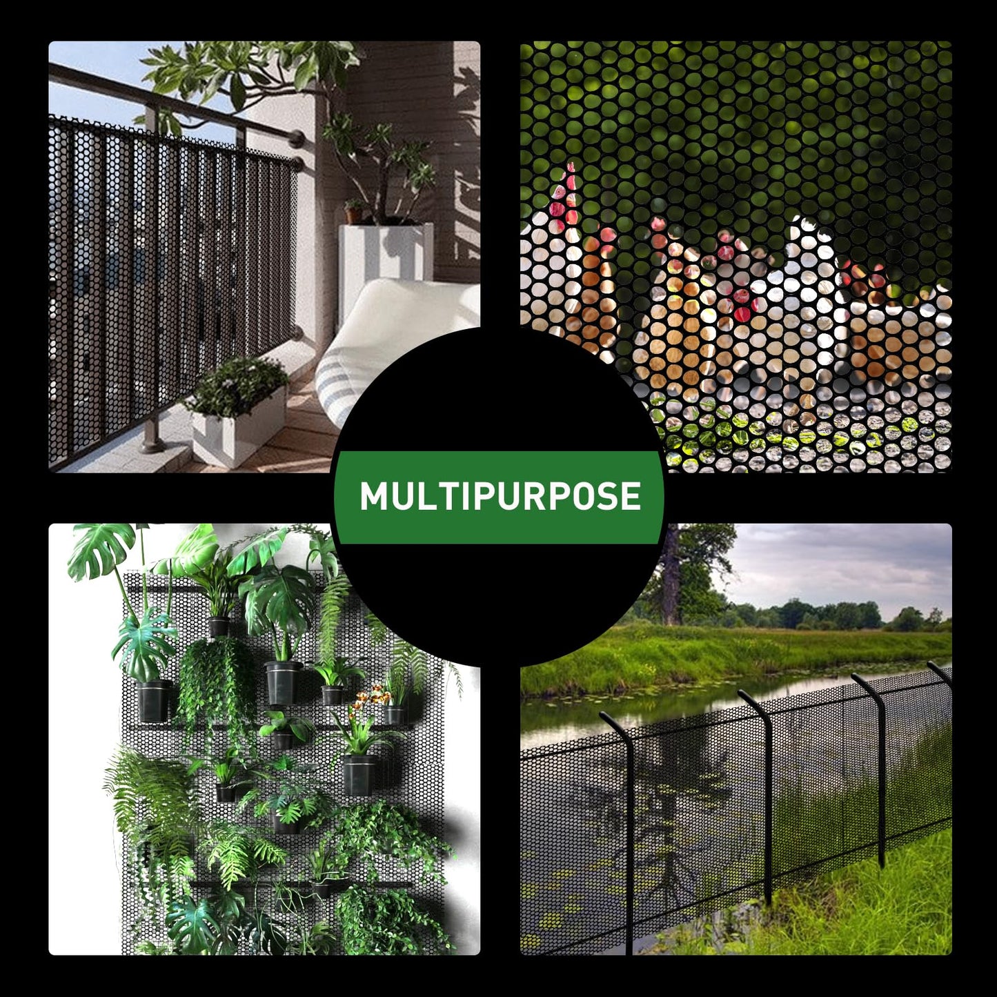 15.7 in x 19.7 FT Plastic Chicken Wire Fencing,Comes with 30 Twist Ties, Black Chicken Wire mesh,Poultry Netting,Poultry Fence,Chicken Wire for Crafts,Plastic Garden Fencing,Floral Chicken Wire