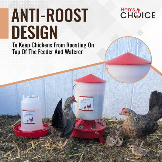 Hen's Choice™ Chick Feeder and Waterer Set, 6.5 lb Feeder, 1.5 L Waterer