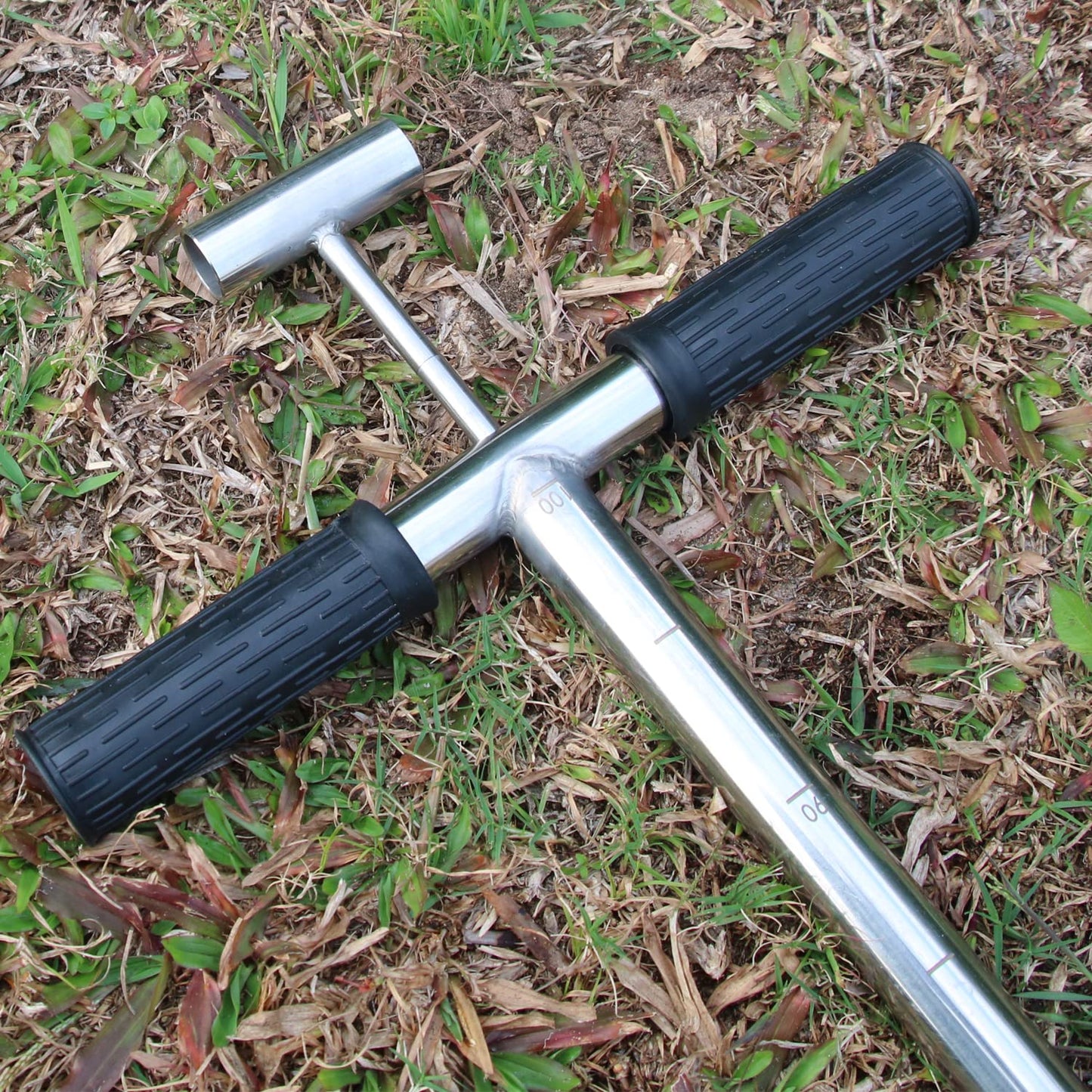 Soil Sample Probe 40” with Ejector and Foot Pedal,Soil Probe Stainless Steel T-Style Handle Soil Test Kit,Soil Probe Rod for Soil Sampling Plant Care/Agriculture/Garden/Farm