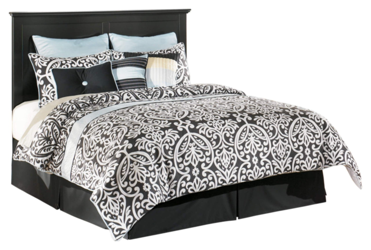 Signature Design by Ashley Maribel Rustic Farmhouse Panel Headboard ONLY, King/California, Black