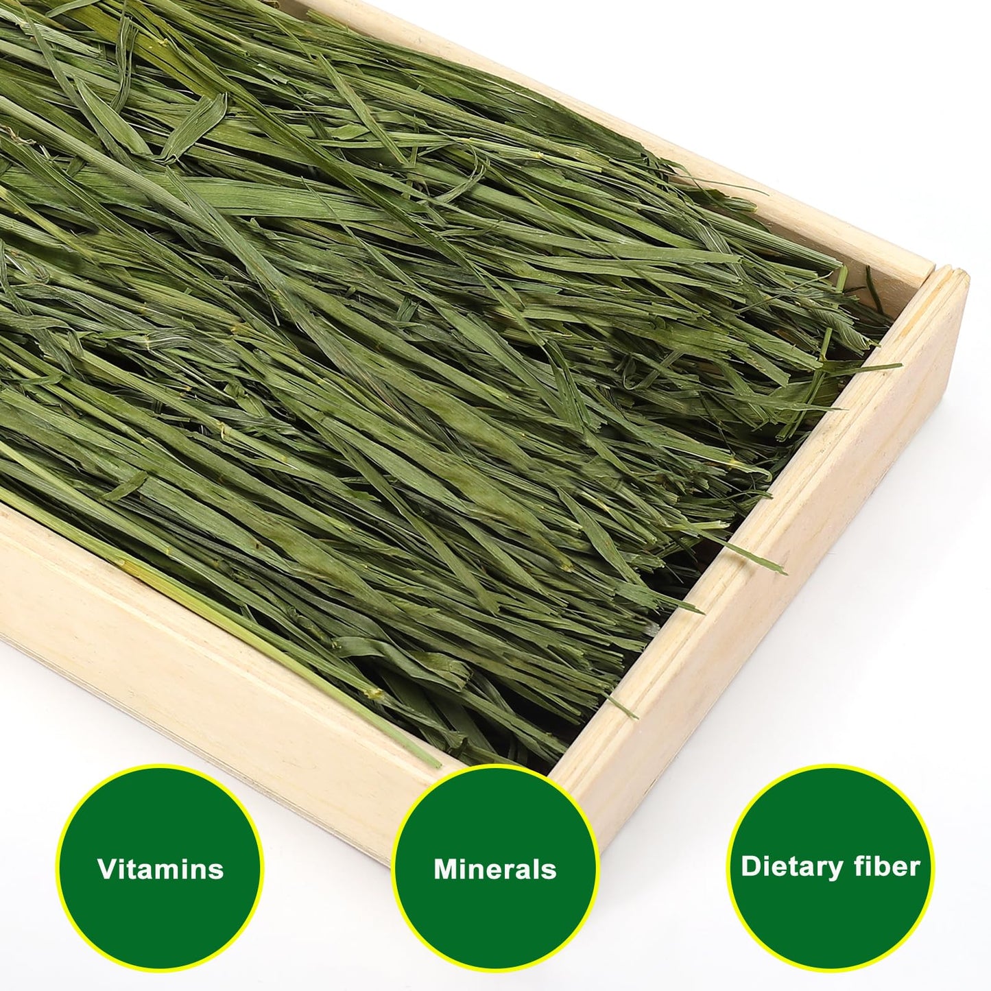 Ohcool Premium Oat Hay for Pets - Dust Free Natural Green Fresh Pet Food Hay for Rabbits, Guinea Pigs, Chinchillas, Hamsters & Gerbils - 1.1lbs
