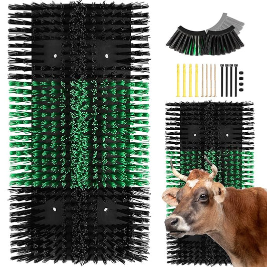 Upgraded XL Livestock Scratching Brush with 8 Screws – Large Cattle and Horse Grooming Brush, Itch Relief for Horses, Goat, Cattle,Cow,Sheep, and Pig,Livestock Supplies.