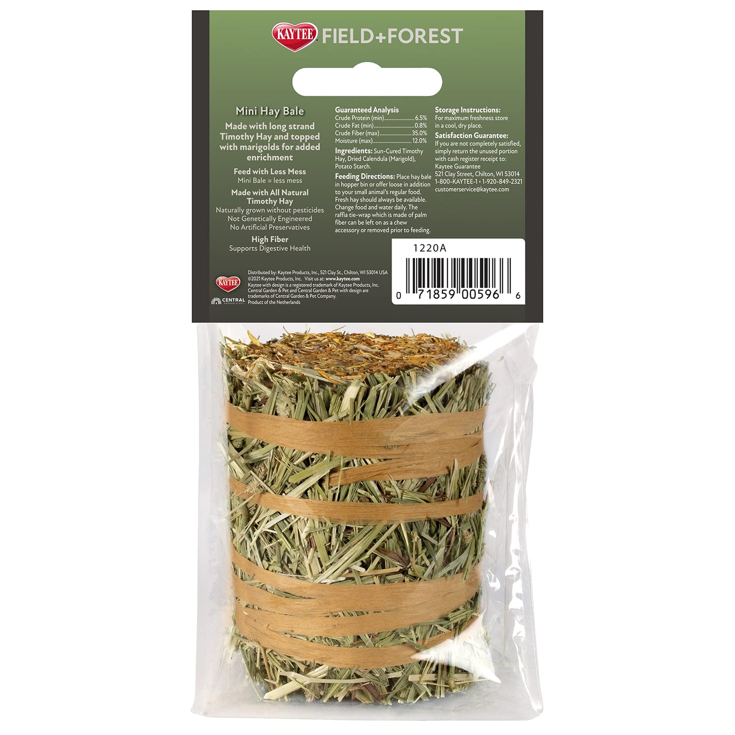 Kaytee Field+Forest Mini Hay Bales Marigold 3.5 Ounces