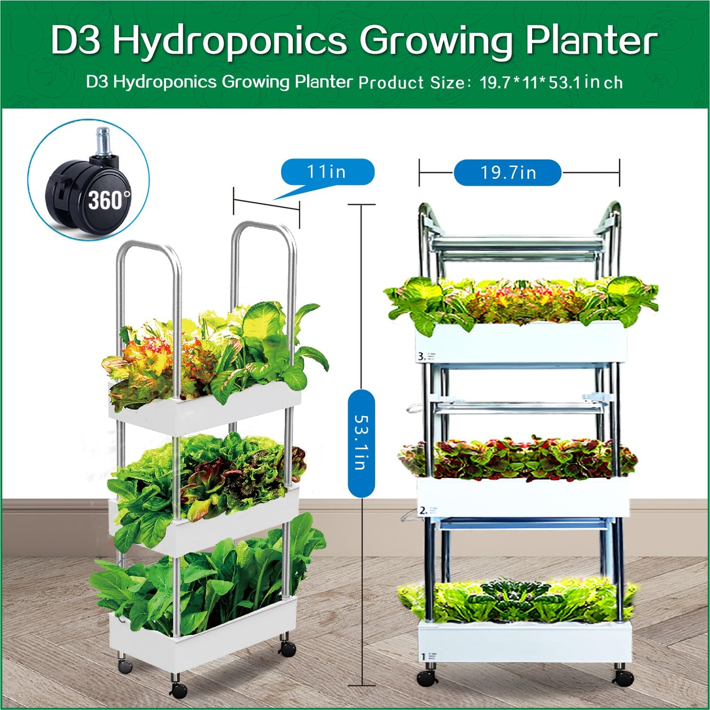 Hydroponics Growing System Plant Germination Kits Hydrophonic Planter for Indoor Garden Vegetable Herb Microgreens Growing Aerogarden Gardening 6 Large Pods(≈ 5X Small Pods)