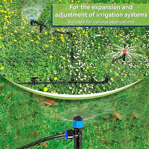 20PCS 1/4 inch Tubing Drip Irrigation Emitters Sprayer,360 Degree Drip Emitter Sprayer with Stake, Irrigation Dripper Sprinklers for Drip Irrigation System