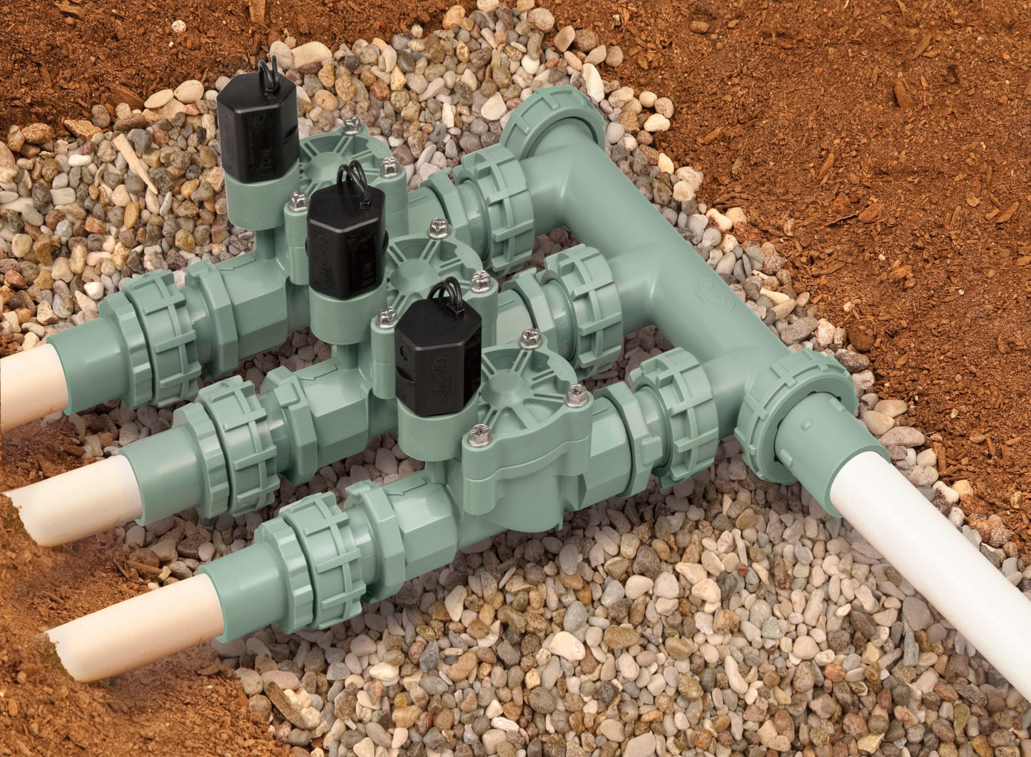 Orbit 57253 3-Valve Irrigation Manifold System - 3 Pack