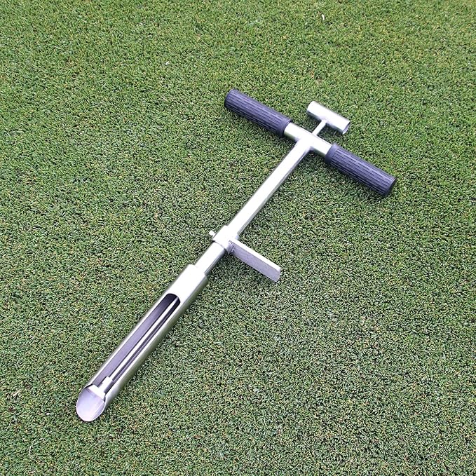 Soil Sample Probe 20” with Ejector and Foot Pedal,Soil Probe Stainless Steel T-Style Handle Soil Test Kit,Soil Probe Rod for Soil Sampling Plant Care/Agriculture/Garden/Farm