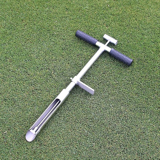 Soil Sample Probe 20” with Ejector and Foot Pedal,Soil Probe Stainless Steel T-Style Handle Soil Test Kit,Soil Probe Rod for Soil Sampling Plant Care/Agriculture/Garden/Farm