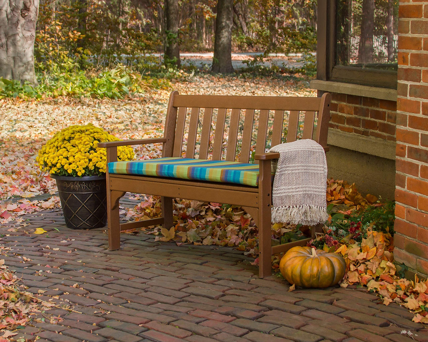POLYWOOD GNB48WH Vineyard 48" Bench, White