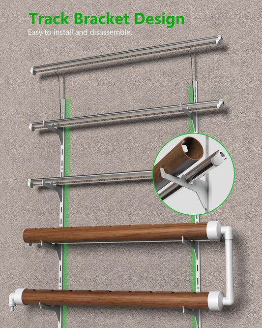 DPROOTS NFT Hydroponics Growing System，36 Pods Wall-Mounted Indoor Garden，Full Spectrum Grow Lights and Powerful Water Recycling System，Opaque PVC-U Hydroponic Pipes，Suitable for Leafy Greens