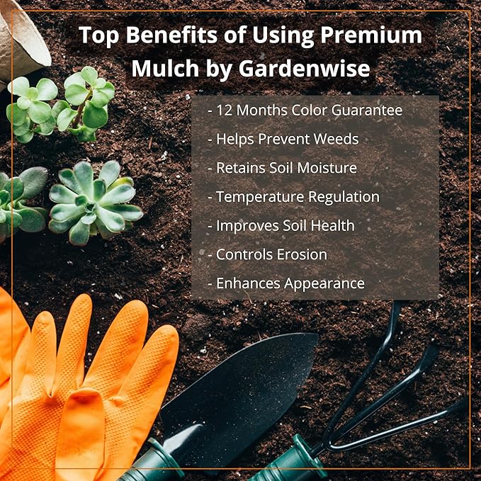 Premium Black Wood Mulch for Landscaping, Gardens, Lawns, Potting Media, and Potted Plants (0.7 CF - 20 L - 21 QTS)