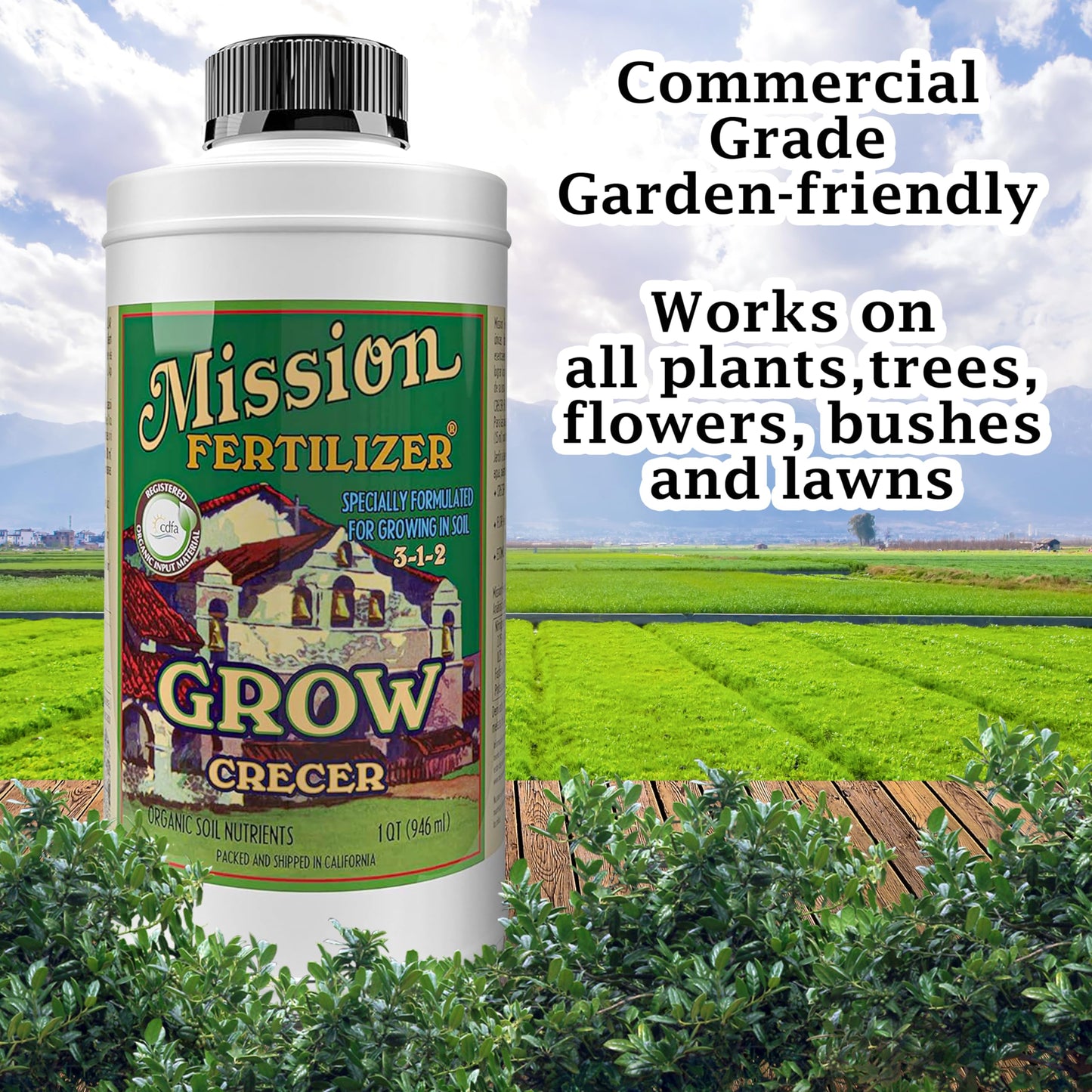 Grow 3-1-2 Organic Liquid Fertilizer, Vegitative, Fish Based, Safe, Organic, All Purpose, Nutrient, Plant Safe (2.5 Gallon)