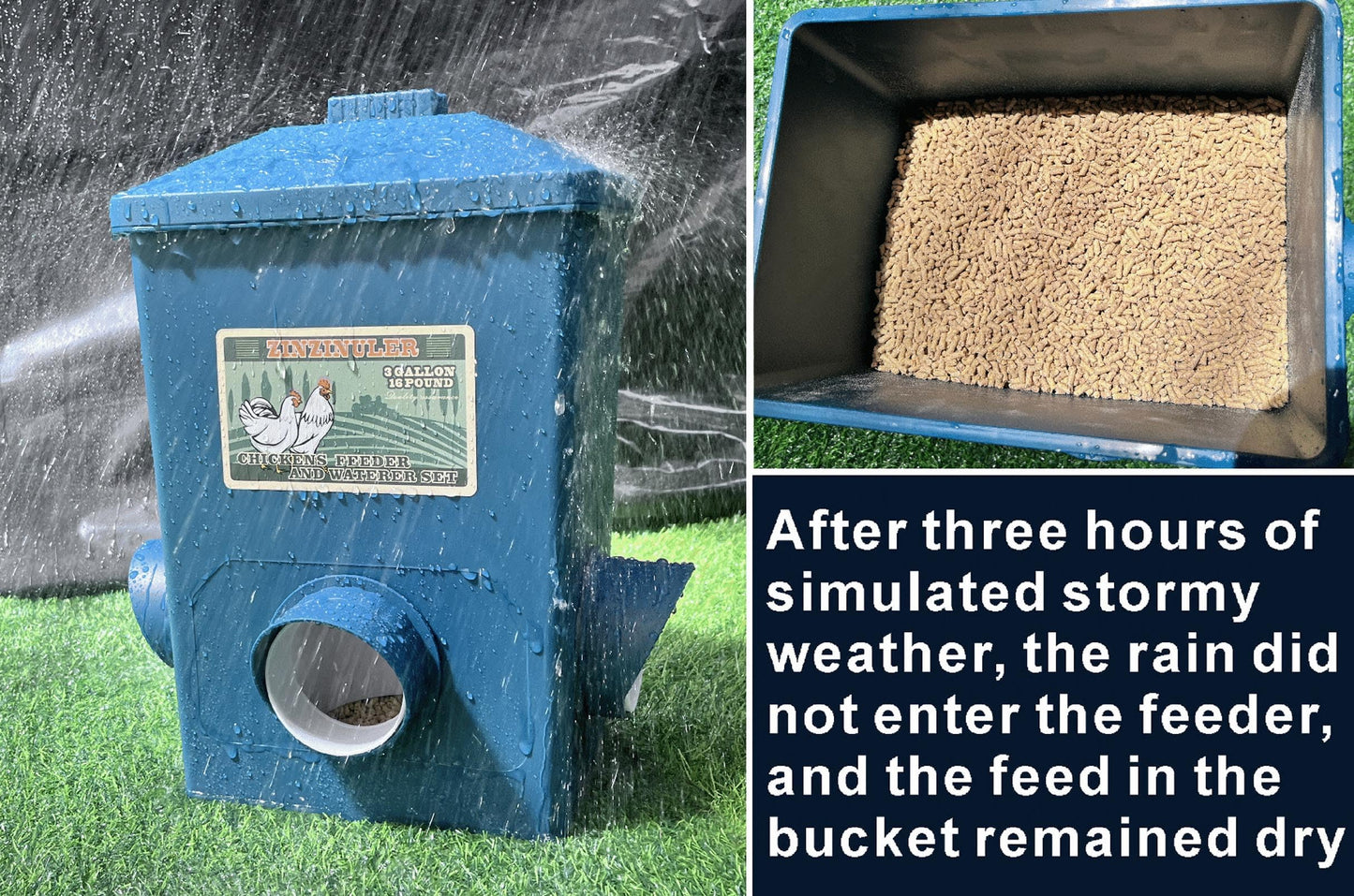 Chicken Feeder, Hanging Automatic Chick Feeders, Chicken Coop Accessories(52 Pounds / 2 Pcs)