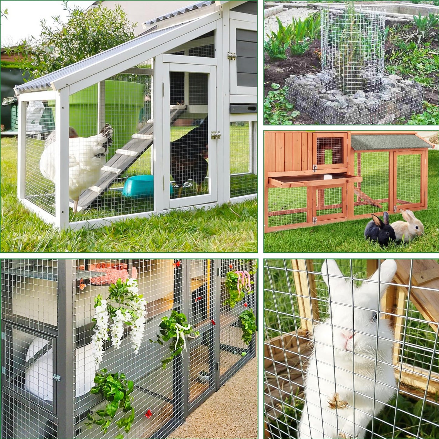 Gbekery Hardware Cloth 1/4 inch 48in x 100ft 23 Gauge, Chicken Wire Hot-dip Galvanized After Welding Fence Roll Garden Plant Welded Metal Wire Fencing Roll, Rabbit Cages Snake Fence
