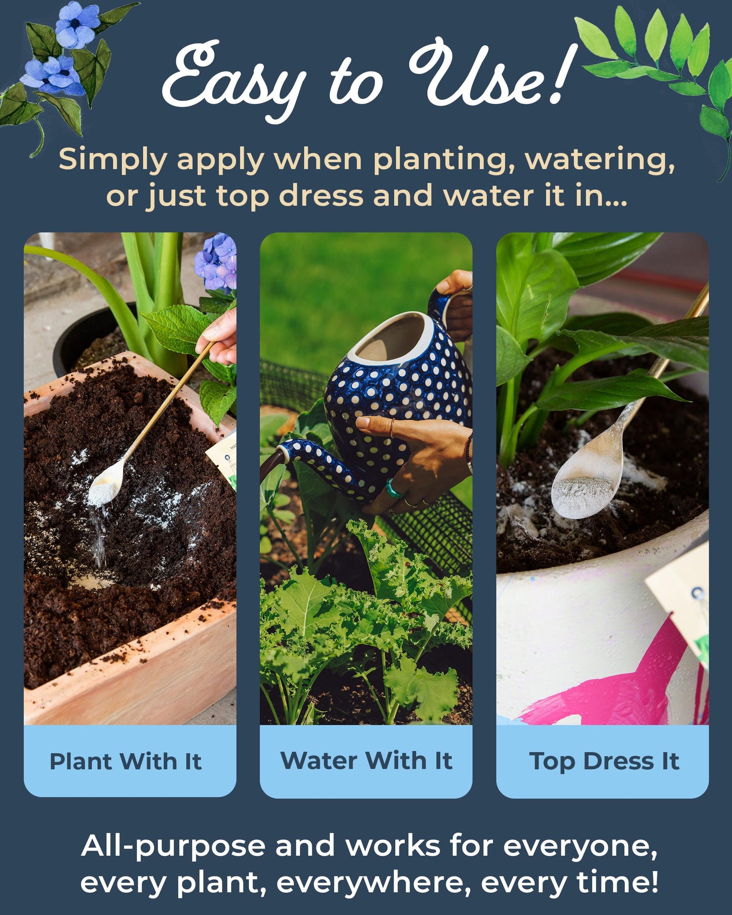 Organic Plant Magic - Truly Organic™ Fast-Acting Soluble Plant Food: All-Purpose Fertilizer Concentrate for All Flower Vegetable Herb Fruit Tree Shrub Container Garden & House Plants [5 lb Bucket]
