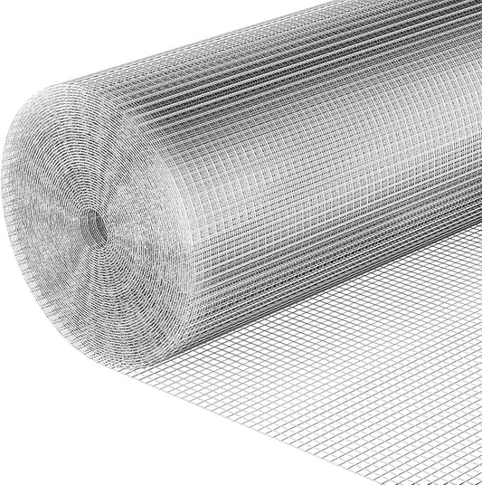 Hardware Cloth 1/4 inch 48 x 100 ft Galvanized Chicken Wire Fencing 23 Gauge Heavy Duty Hot Dip Galvanized Wire Fence Roll for Chicken Poultry Coop, Animal, Fencing,Garden Protection