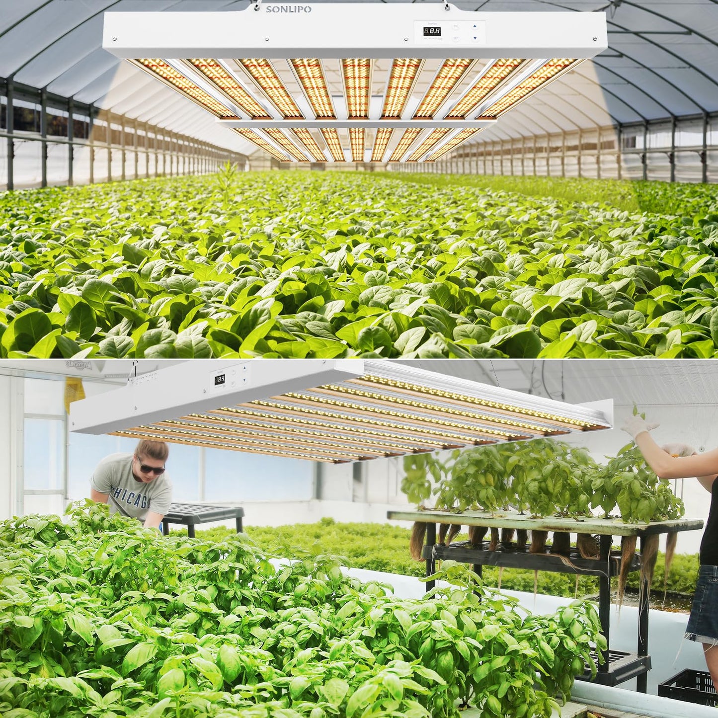 Sonlipo 2024 New SPF4000 PRO 400W LED Grow Light 5x5ft Coverage with Veg & Bloom Dimmer Timer Full Spectrum Grow Lamps for Indoor Plants Seeding Flowering LED Plant Light Fixture