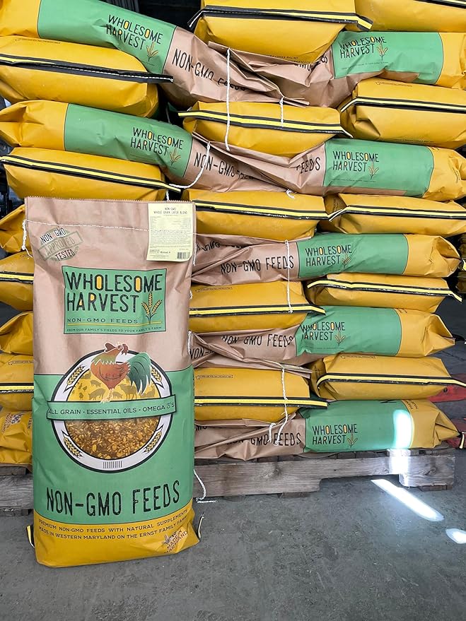 Non-GMO 10 lb Turkey Feed - Natural Peacock, Game Bird & Bird Feed, 24% High Protein Complete Food with Essential Oils, Herbs, Vitamins & Probiotics Formula for Healthy Flock Growth