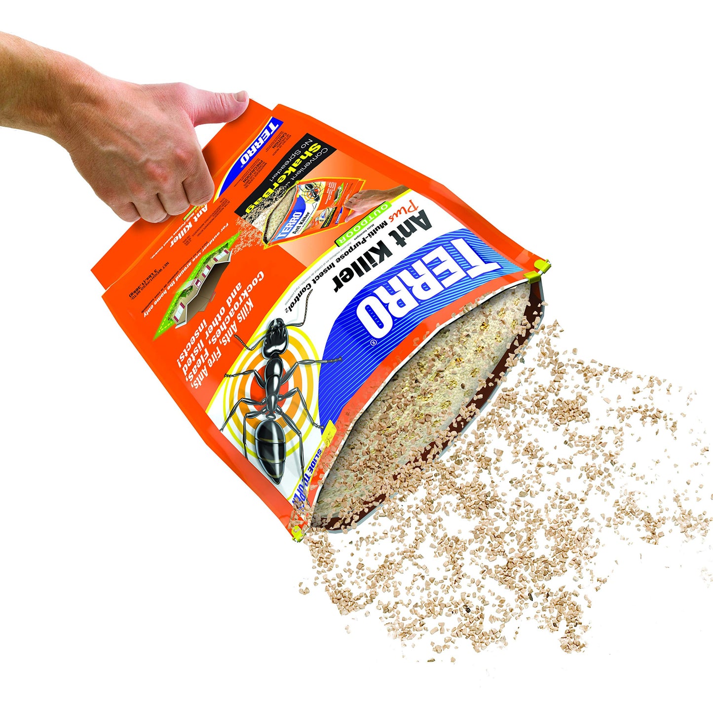 TERRO Ant Killer Plus Multi-Purpose Insect Control for Outdoors - Kills Fire Ants, Fleas, Cockroaches, and Other Crawling Insects - 3lb Shaker Bag - T901-6