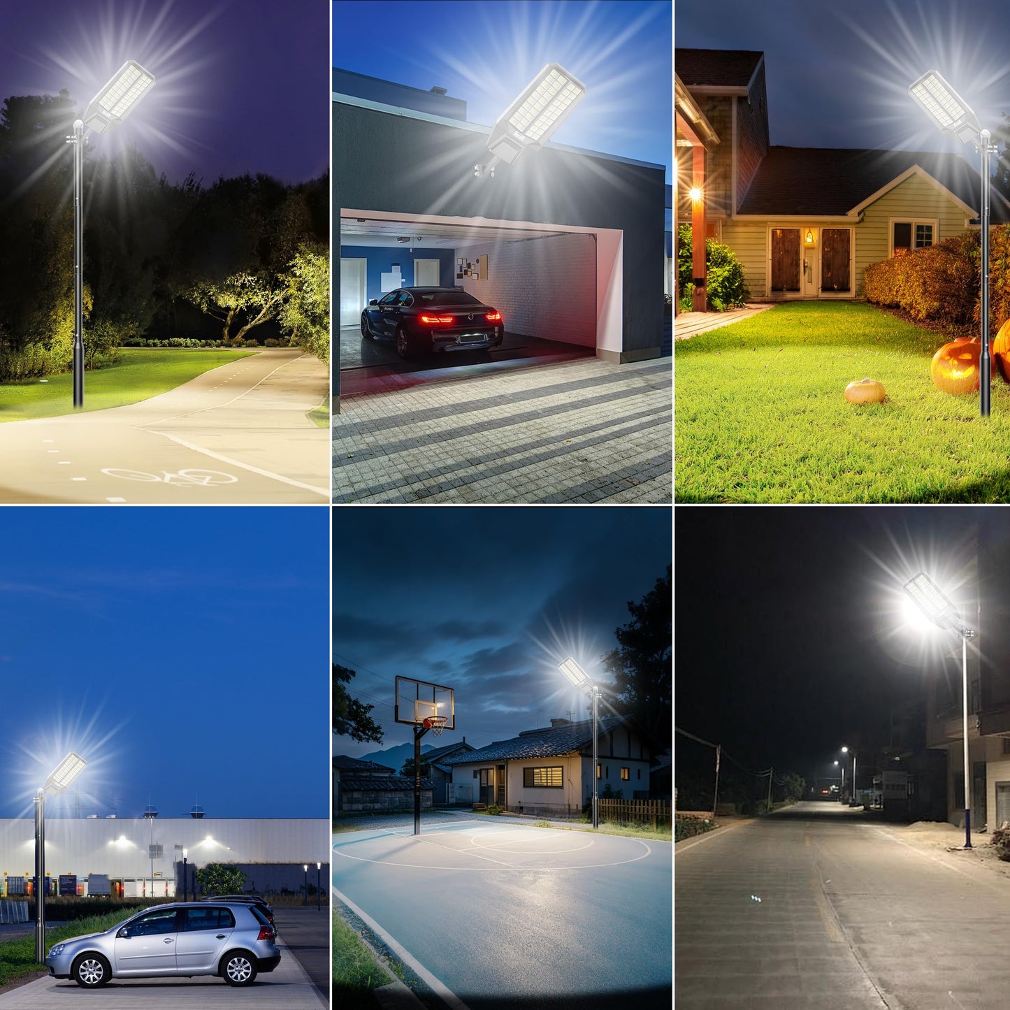 Vzyhik Solar Street Lights Outdoor Waterproof Dusk to Down - Large 9500W Outdoor Solar Light with Motion Sensor Remote Control LED Commercial Parking Lot Flood Lights for Yard Garden Pathway