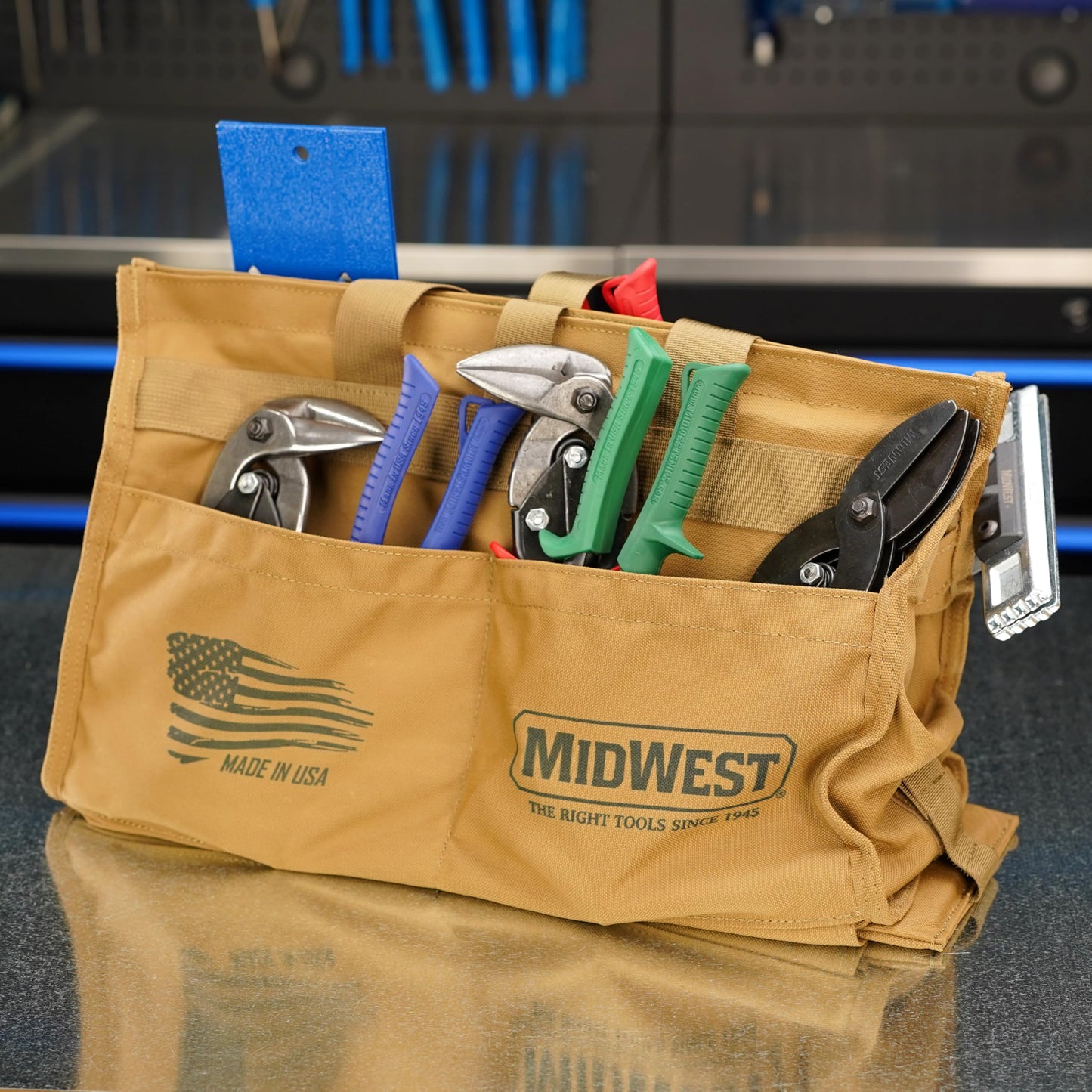 MIDWEST HVAC Platinum Tool Kit - 9 Piece Set Includes Aviation Snips & More, Made in the USA - MWT-HVACKIT03